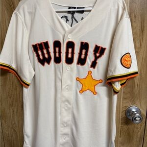 Woody Baseball Shirt - Cream and Orange